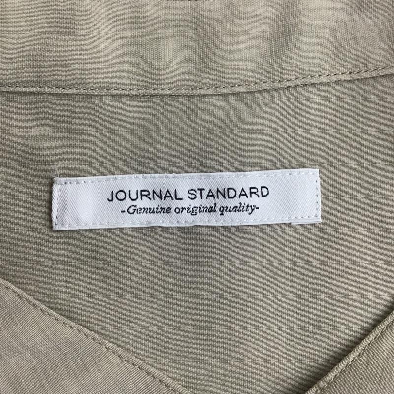 ジャーナルスタンダード JOURNAL STANDARD シャツ、ブラウス 半袖 半袖シャツ ノーカラーシャツ 半袖カットソー M 無地 ベージュ / ベージュ /  メンズ USED 古着 中古 10096544