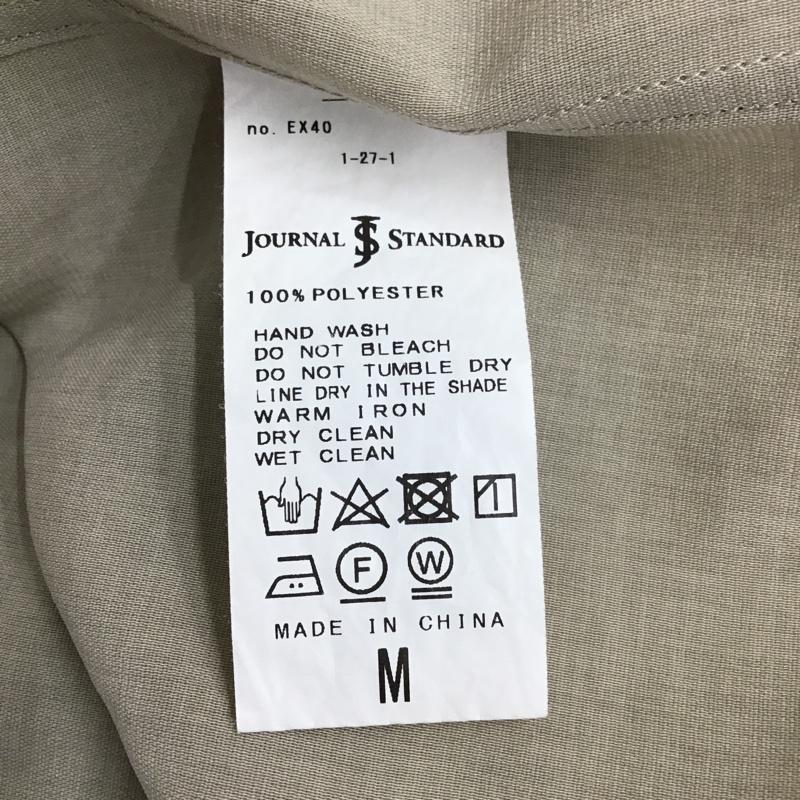 ジャーナルスタンダード JOURNAL STANDARD シャツ、ブラウス 半袖 半袖シャツ ノーカラーシャツ 半袖カットソー M 無地 ベージュ / ベージュ /  メンズ USED 古着 中古 10096544