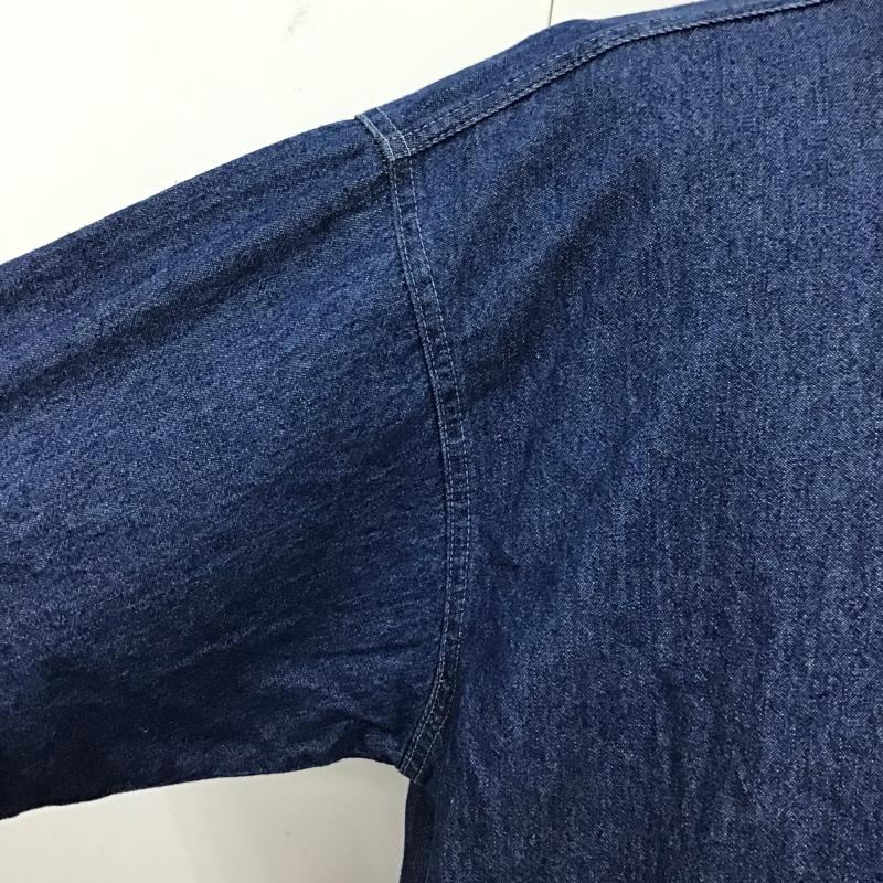 ウィリアムバリー WILLIAM BARRY シャツ、ブラウス 半袖 デニムシャツ 半袖シャツ ボタンダウンシャツ カジュアルシャツ L 無地 インディゴ / インディゴ /  メンズ USED 古着 中古 10096559