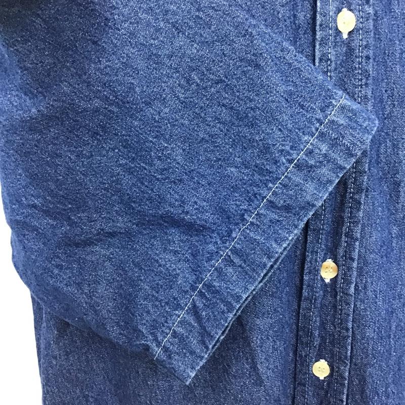 ウィリアムバリー WILLIAM BARRY シャツ、ブラウス 半袖 デニムシャツ 半袖シャツ ボタンダウンシャツ カジュアルシャツ L 無地 インディゴ / インディゴ /  メンズ USED 古着 中古 10096559