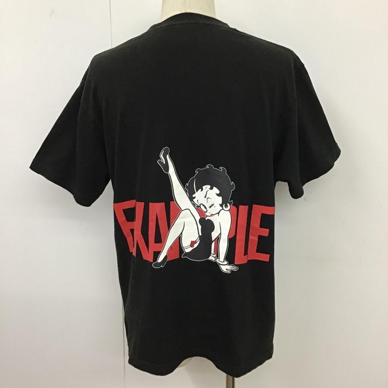 イグザンプル EXAMPLE Tシャツ 半袖 半袖カットソー プリントTシャツ クルーネックカットソー L プリント 黒 / ブラック /  メンズ USED 古着 中古 10096577