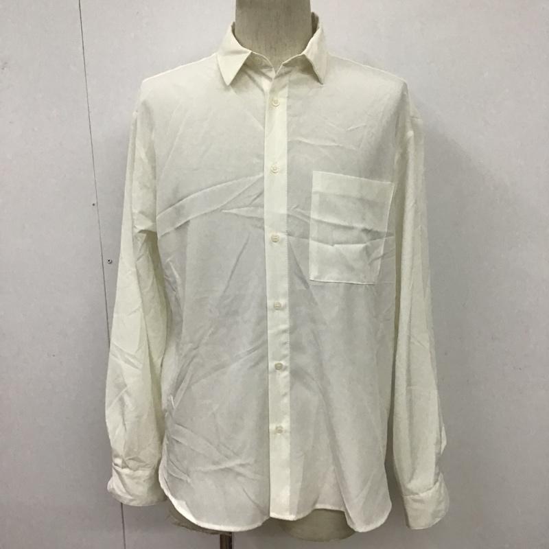 ウィゴー WEGO シャツ、ブラウス 長袖 WS21SP01-M0001 ドロップショルダーカラーシャツ 長袖シャツ カラーシャツ M 無地 白 / ホワイト /  メンズ USED 古着 中古 10096608