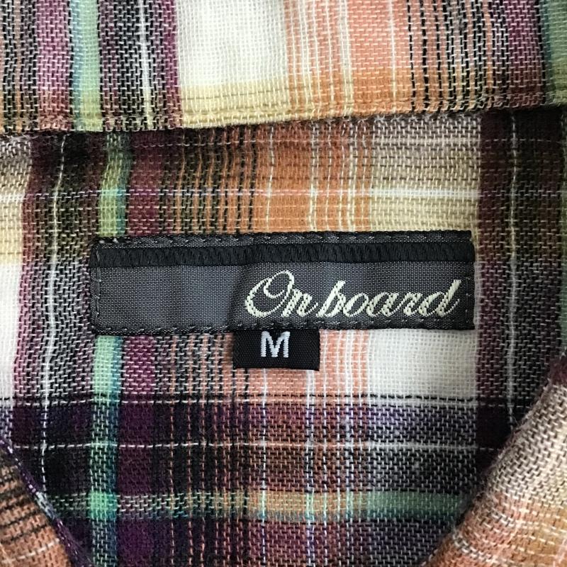 オンボード ONBOARD シャツ、ブラウス 長袖 チェック長袖シャツ 長袖カットソー カジュアルシャツ M チェック マルチカラー / マルチカラー /  メンズ USED 古着 中古 10096626