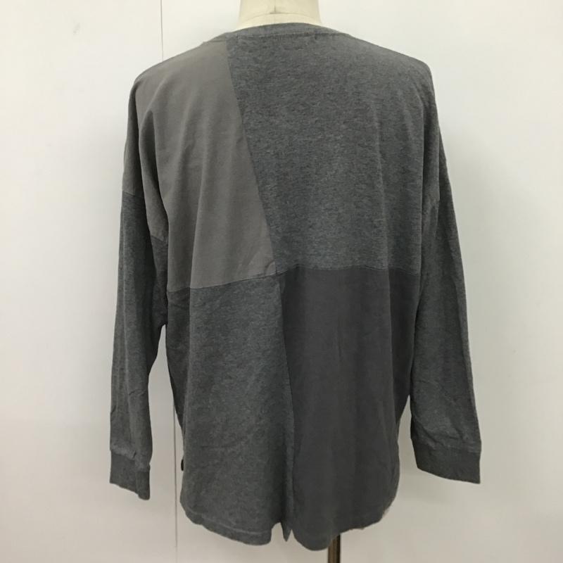 ニコアンド nico and カットソー 長袖 長袖カットソー クルーネックカットソー ロングスリーブカットソー ビックシルエットカットソー 4 無地 灰 / グレー /  メンズ USED 古着 中古 10096629