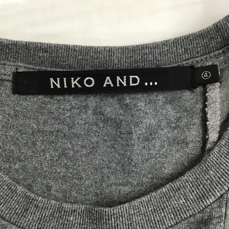ニコアンド nico and カットソー 長袖 長袖カットソー クルーネックカットソー ロングスリーブカットソー ビックシルエットカットソー 4 無地 灰 / グレー /  メンズ USED 古着 中古 10096629