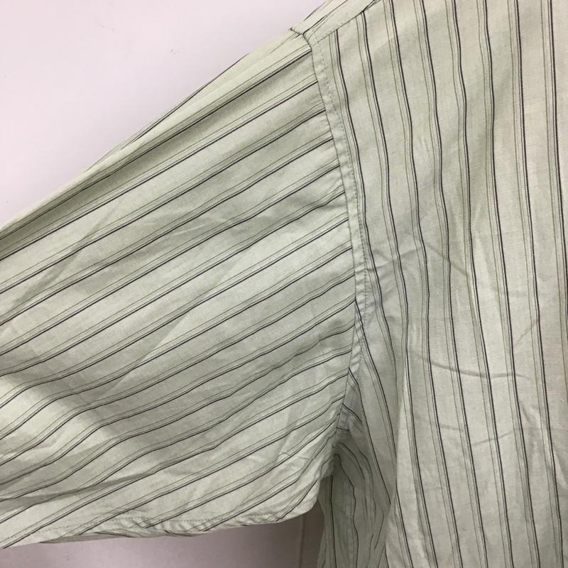 クティール kutir シャツ、ブラウス 長袖 長袖ストライプシャツ カジュアルシャツ ビックシルエットシャツ 長袖カットソー L ストライプ 緑 / グリーン /  メンズ USED 古着 中古 10096633