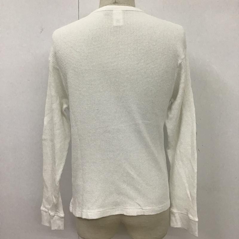 ディスカス DISCUS カットソー 長袖 R1093-521 無地ワッフルロングスリーブTシャツ 長袖カットソー クルーネックカットソー M 無地 白 / ホワイト /  メンズ USED 古着 中古 10096634