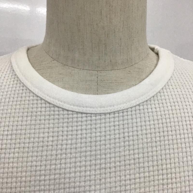 ディスカス DISCUS カットソー 長袖 R1093-521 無地ワッフルロングスリーブTシャツ 長袖カットソー クルーネックカットソー M 無地 白 / ホワイト /  メンズ USED 古着 中古 10096634