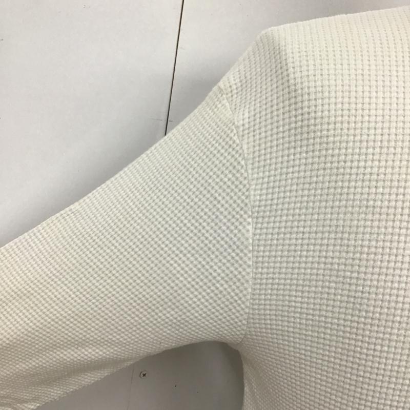 ディスカス DISCUS カットソー 長袖 R1093-521 無地ワッフルロングスリーブTシャツ 長袖カットソー クルーネックカットソー M 無地 白 / ホワイト /  メンズ USED 古着 中古 10096634