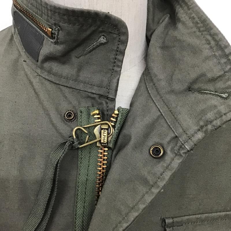 アルファインダストリー Alpha Industries ジャケット、上着 ジャケット、ブレザー 8415-01-099-7839 ミリタリージャケット ジップアップジャケット アウター M 無地 カーキ / カーキ /  メンズ USED 古着 中古 10096653
