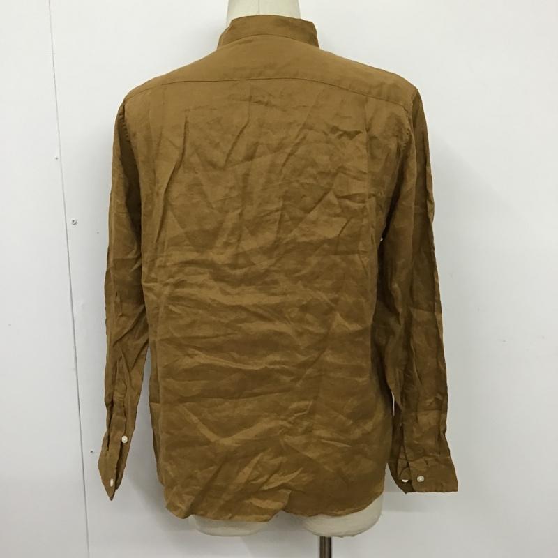 古着 USED シャツ、ブラウス 長袖 ノーカラーシャツ 長袖シャツ カジュアルシャツ M 無地 マスタード / マスタード /  メンズ USED 古着 中古 10096657