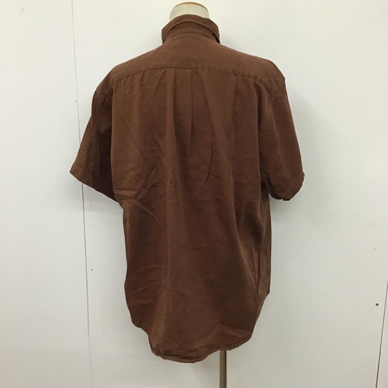 カーハート Carhartt シャツ、ブラウス 半袖 半袖シャツ カラーシャツ ボタンダウンシャツ ポケットシャツ M ロゴ、文字 茶 / ブラウン /  メンズ USED 古着 中古 10096676