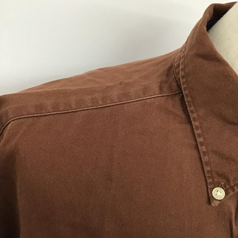 カーハート Carhartt シャツ、ブラウス 半袖 半袖シャツ カラーシャツ ボタンダウンシャツ ポケットシャツ M ロゴ、文字 茶 / ブラウン /  メンズ USED 古着 中古 10096676