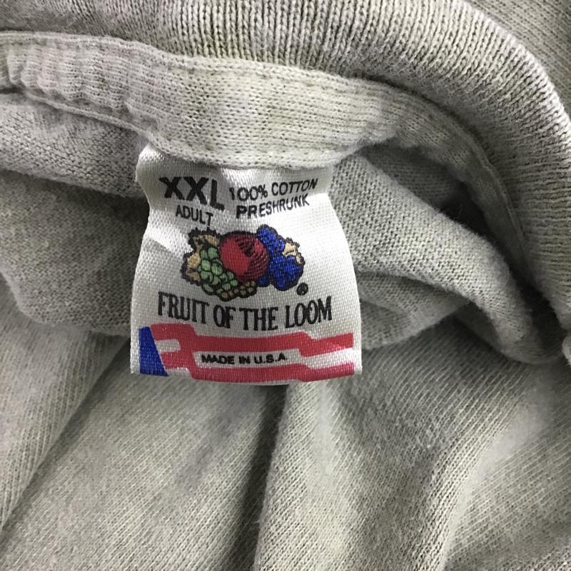 フルーツオブザルーム FRUIT OF THE LOOM カットソー 長袖 半袖カットソー プリントTシャツ クルーネックカットソー 古着 XXL ロゴ、文字 カーキ / カーキ /  メンズ USED 古着 中古 10096697