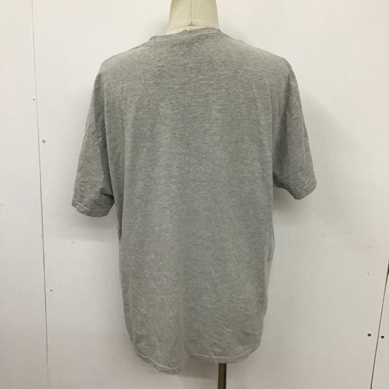 ヘインズ HANES Tシャツ 半袖 半袖カットソー プリントTシャツ クルーネックカットソー XL プリント 灰 / グレー /  メンズ USED 古着 中古 10096713