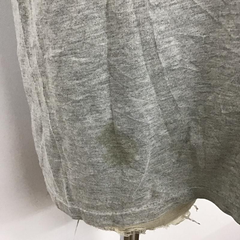 ヘインズ HANES Tシャツ 半袖 半袖カットソー プリントTシャツ クルーネックカットソー XL プリント 灰 / グレー /  メンズ USED 古着 中古 10096713