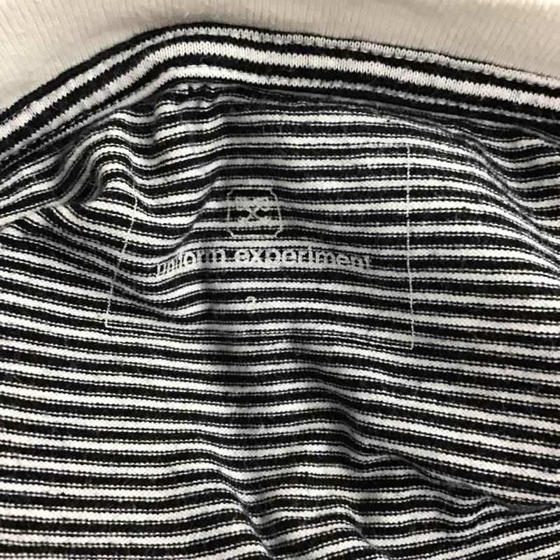 ユニフォームエクスペリメント uniform experiment Tシャツ 半袖 UE-210062 Tシャツ 半袖カットソー ボーダーTシャツ クルーネックカットソー 2 ボーダー柄 白 / ホワイト / X 黒 / ブラック /  メンズ USED 古着 中古 10096734