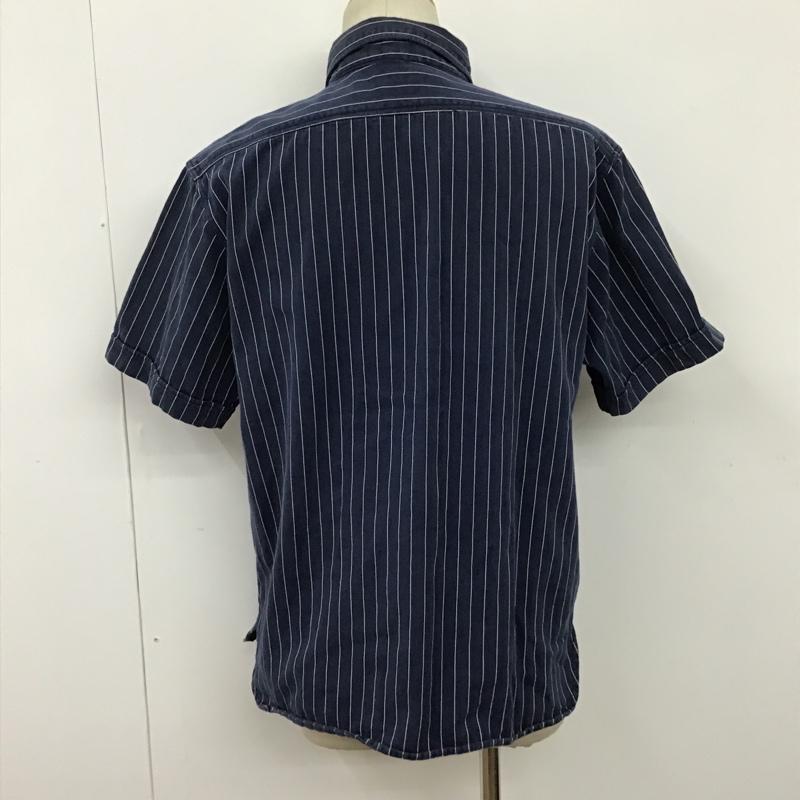 テンダーロイン TENDERLOIN シャツ、ブラウス 半袖 半袖シャツ カラーシャツ ポケットシャツ カジュアルシャツ ストライプシャツ ボーリングシャツ M ストライプ 紺 / ネイビー / X 白 / ホワイト /  メンズ USED 古着 中古 10096738