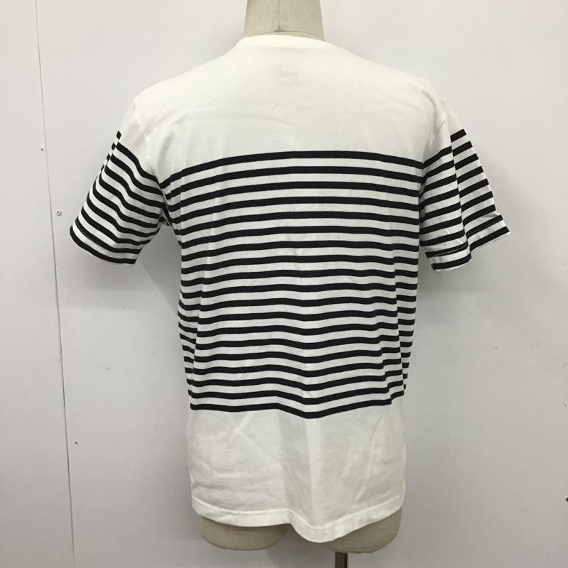 ザノースフェイス THE NORTH FACE Tシャツ 半袖 NT31713 ショートスリーブセオアルファボーダーTシャツ 半袖カットソー ボーダーTシャツ L ロゴ、文字 X ボーダー柄 白 / ホワイト / X 黒 / ブラック /  メンズ USED 古着 中古 10096745