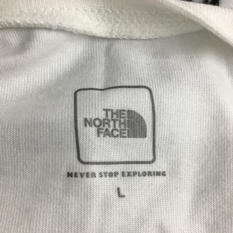 ザノースフェイス THE NORTH FACE Tシャツ 半袖 NT31713 ショートスリーブセオアルファボーダーTシャツ 半袖カットソー ボーダーTシャツ L ロゴ、文字 X ボーダー柄 白 / ホワイト / X 黒 / ブラック /  メンズ USED 古着 中古 10096745