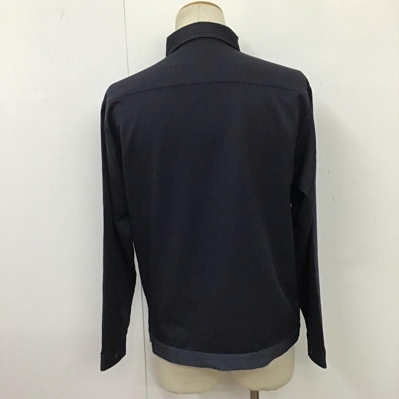 ザ ショップ ティーケー THE SHOP TK シャツ、ブラウス 長袖 616-89663 マルチファンクションシャツアウター 長袖シャツ カジュアルシャツ カラーシャツ M 無地 紺 / ネイビー /  メンズ USED 古着 中古 10096770