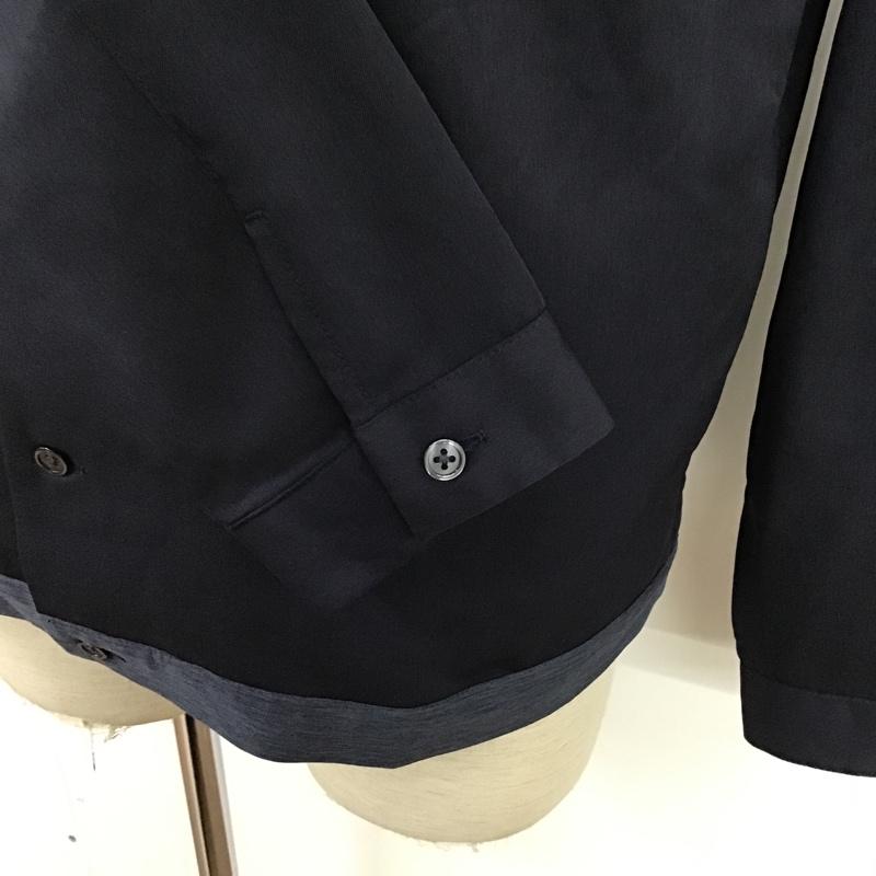 ザ ショップ ティーケー THE SHOP TK シャツ、ブラウス 長袖 616-89663 マルチファンクションシャツアウター 長袖シャツ カジュアルシャツ カラーシャツ M 無地 紺 / ネイビー /  メンズ USED 古着 中古 10096770