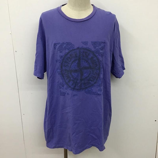 ストーンアイランド STONE ISLAND Tシャツ 半袖 70152NS84 Tシャツ 半袖カットソー プリントTシャツ FREE プリント 紫 / パープル /  メンズ USED 古着 中古 10096780