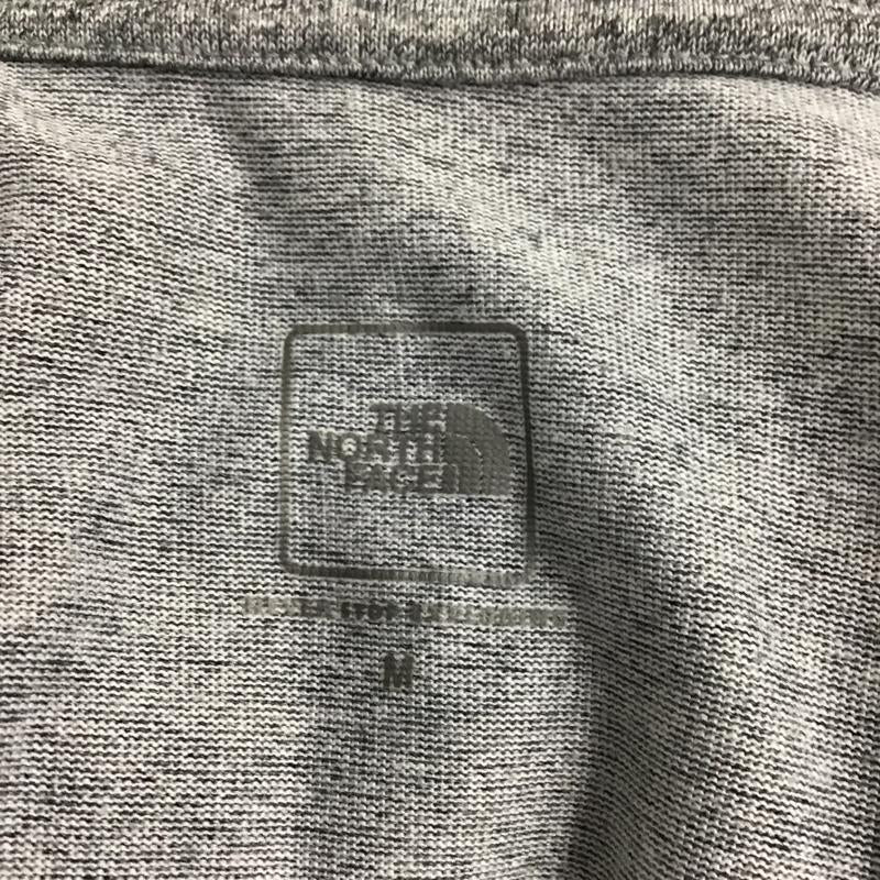 ザノースフェイス THE NORTH FACE Tシャツ 半袖 NT31955 スモールボックスロゴTシャツ 半袖カットソー クルーネックカットソー M ロゴ、文字 灰 / グレー /  メンズ USED 古着 中古 10096784