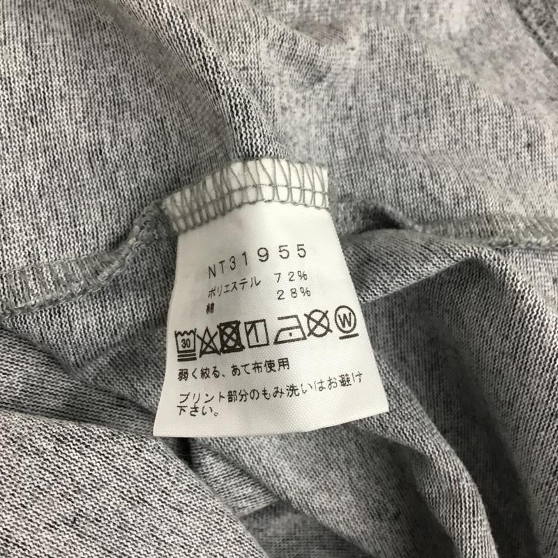 ザノースフェイス THE NORTH FACE Tシャツ 半袖 NT31955 スモールボックスロゴTシャツ 半袖カットソー クルーネックカットソー M ロゴ、文字 灰 / グレー /  メンズ USED 古着 中古 10096784