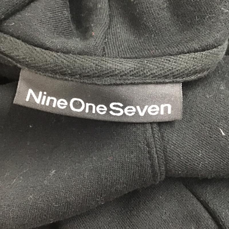 ナインワンセブン Nine One Seven パーカー 長袖 フード付きパーカー 長袖パーカー プリント長袖カットソー M プリント 黒 / ブラック /  メンズ USED 古着 中古 10096800