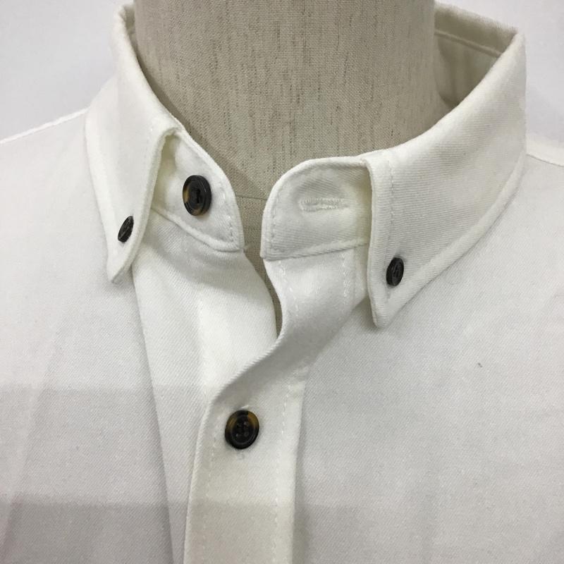 モノマート MONO-MART シャツ、ブラウス 長袖 長袖シャツ カジュアルシャツ カラーシャツ ボタンダウンシャツ XL 無地 白 / ホワイト /  メンズ USED 古着 中古 10096814
