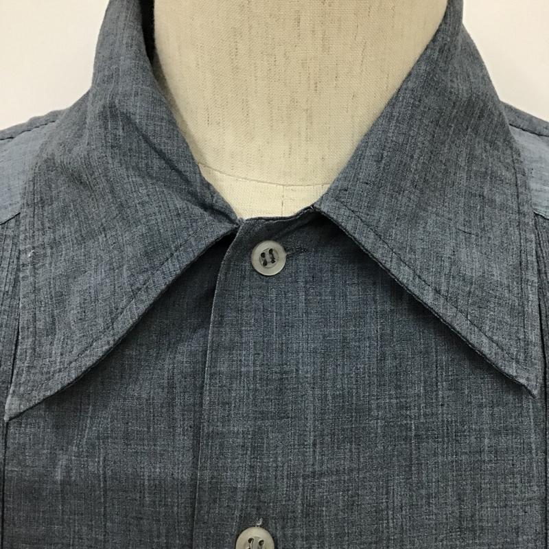 古着 USED シャツ、ブラウス 半袖 半袖シャツ アロハシャツ カジュアルシャツ L 刺繍 インディゴ / インディゴ /  メンズ USED 古着 中古 10096849