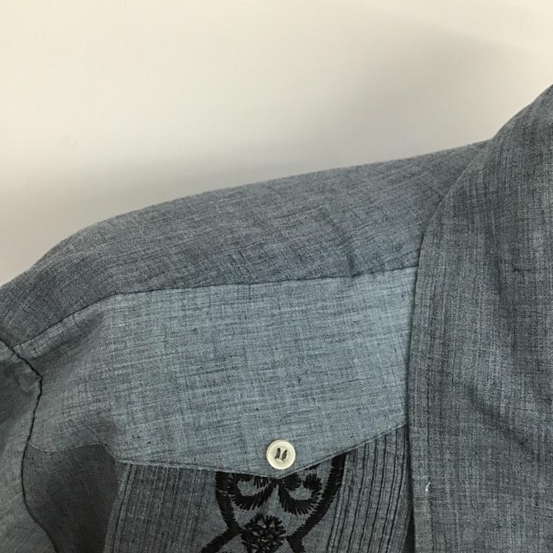 古着 USED シャツ、ブラウス 半袖 半袖シャツ アロハシャツ カジュアルシャツ L 刺繍 インディゴ / インディゴ /  メンズ USED 古着 中古 10096849