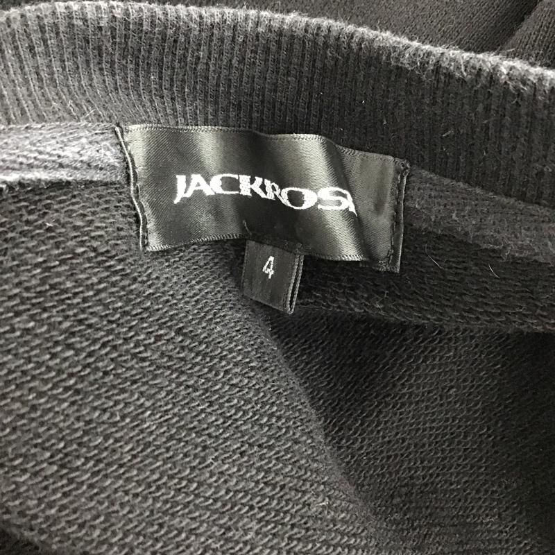 ジャックローズ JACKROSE トレーナー 半袖 90-362089 スウェット 長袖トレーナー 長袖カットソー 4 ロゴ、文字 黒 / ブラック /  メンズ USED 古着 中古 10096859