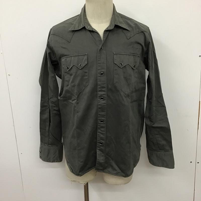 シュガーケーン SUGAR CANE シャツ、ブラウス 長袖 長袖シャツ カジュアルシャツ カラーシャツ ミリタリーシャツ S 無地 カーキ / カーキ /  メンズ USED 古着 中古 10096869