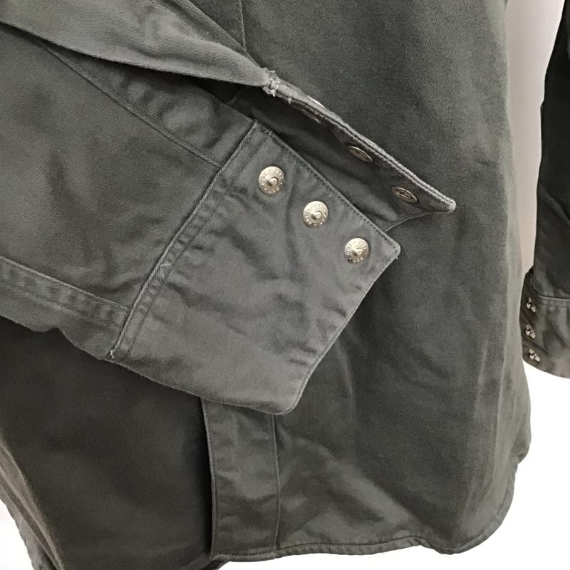 シュガーケーン SUGAR CANE シャツ、ブラウス 長袖 長袖シャツ カジュアルシャツ カラーシャツ ミリタリーシャツ S 無地 カーキ / カーキ /  メンズ USED 古着 中古 10096869