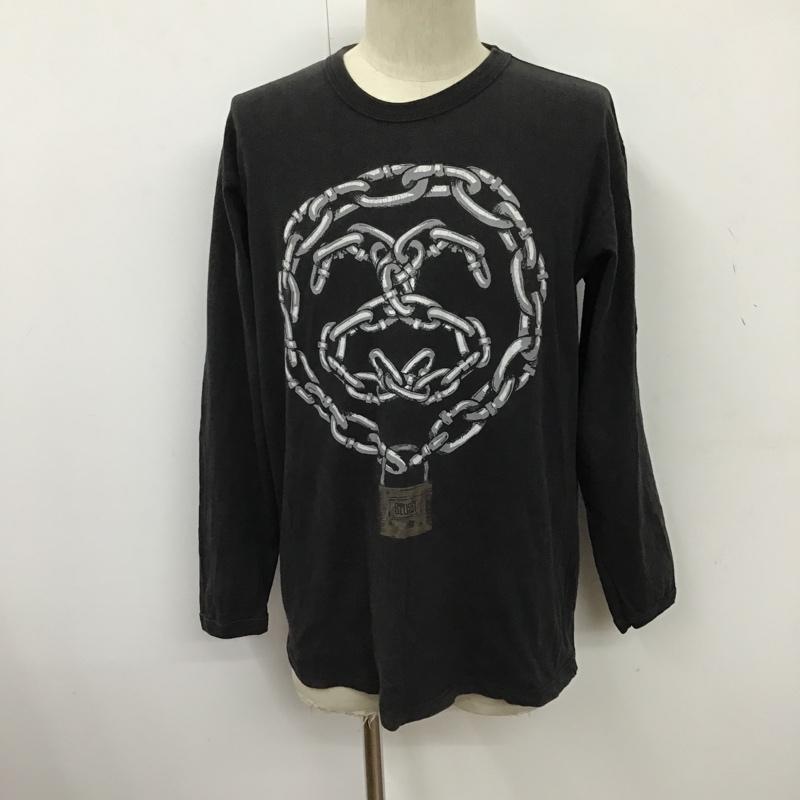 ステューシー STUSSY Tシャツ 長袖 L プリント 黒 / ブラック /  メンズ USED 古着 中古 10096875