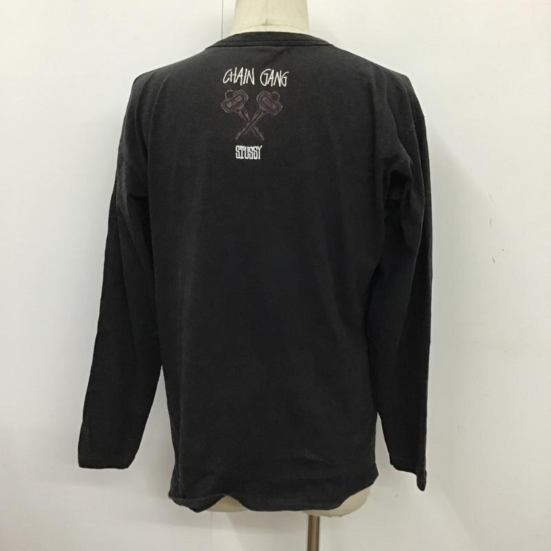 ステューシー STUSSY Tシャツ 長袖 L プリント 黒 / ブラック /  メンズ USED 古着 中古 10096875