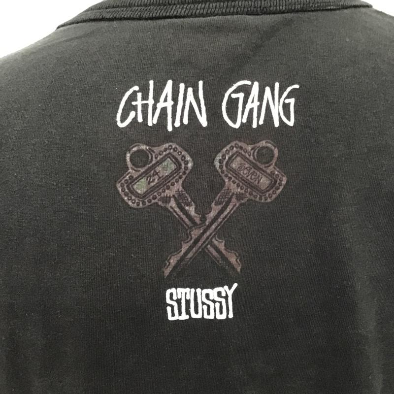 ステューシー STUSSY Tシャツ 長袖 L プリント 黒 / ブラック /  メンズ USED 古着 中古 10096875