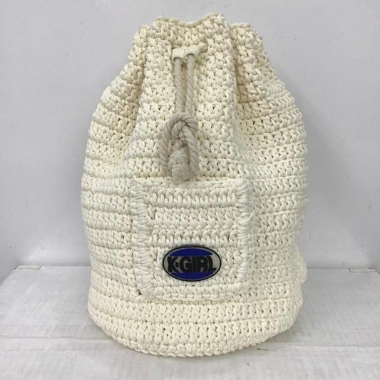エックスガール X-girl ショルダーバッグ ショルダーバッグ KNIT BONSAC ロゴ、文字 アイボリー / アイボリー /  レディース USED 古着 中古 10096900