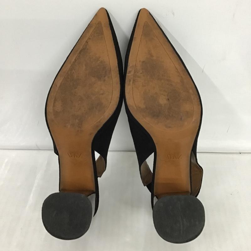 ザラ ZARA パンプス パンプス 6200 001 040 べっ甲ヒール 38 無地 黒 / ブラック /  レディース USED 古着 中古 10096912