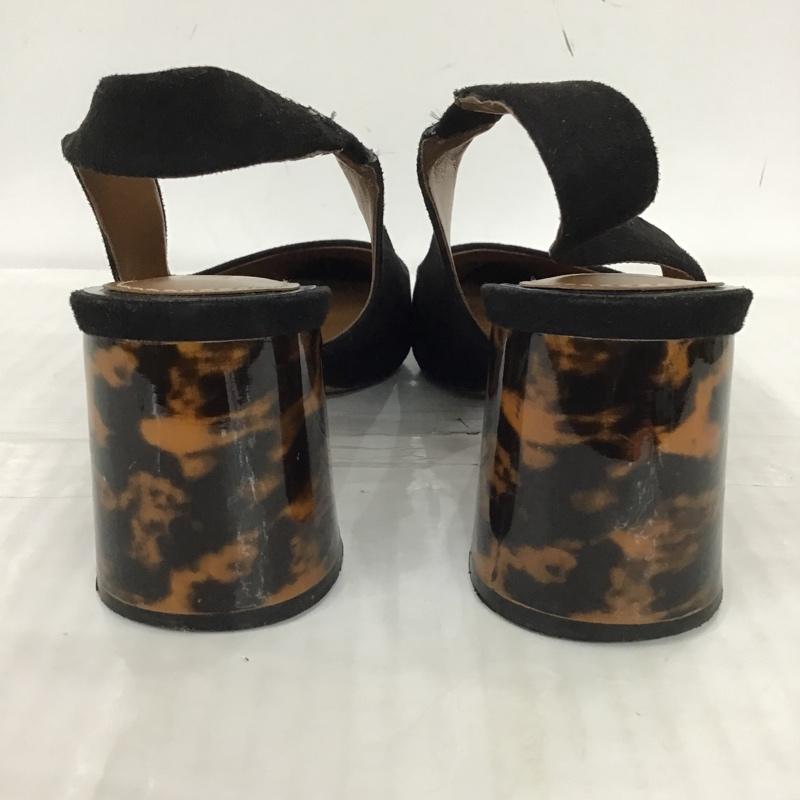 ザラ ZARA パンプス パンプス 6200 001 040 べっ甲ヒール 38 無地 黒 / ブラック /  レディース USED 古着 中古 10096912