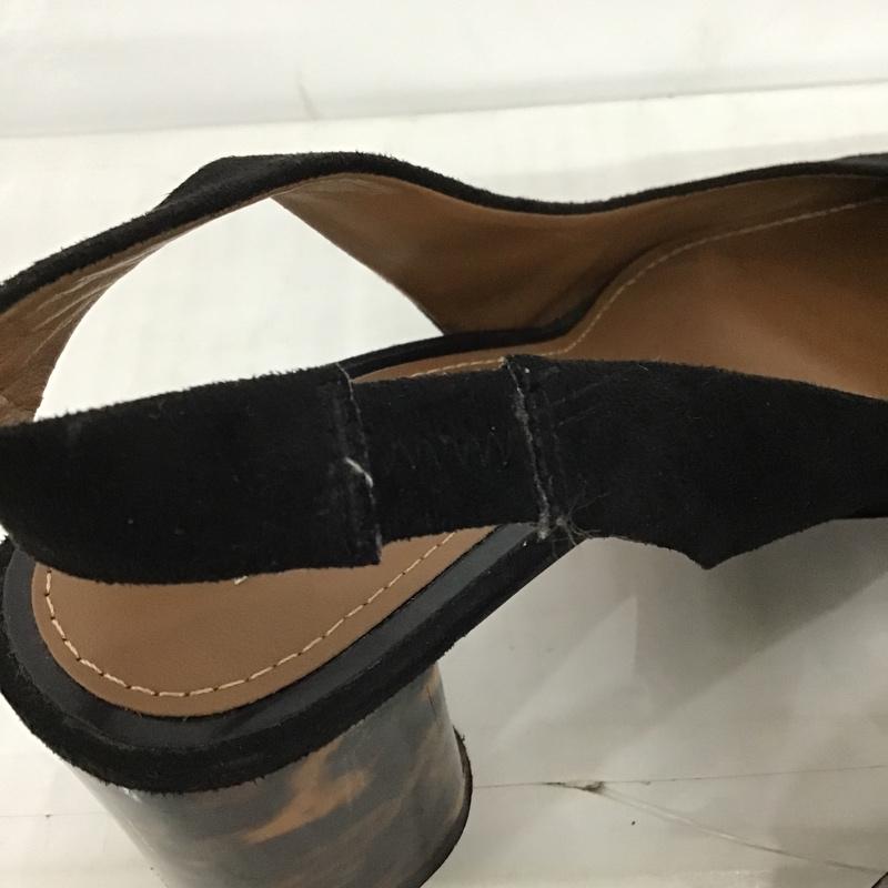 ザラ ZARA パンプス パンプス 6200 001 040 べっ甲ヒール 38 無地 黒 / ブラック /  レディース USED 古着 中古 10096912