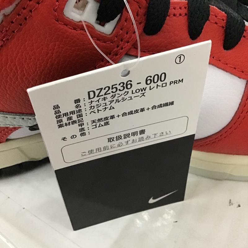 ナイキ NIKE スニーカー スニーカー DZ2536-600 DUNK LOW RETRO PRM 27cm 箱有 27.0cm ロゴ、文字 白 / ホワイト / X 黒 / ブラック / X 赤 / レッド /  メンズ USED 古着 中古 10096937