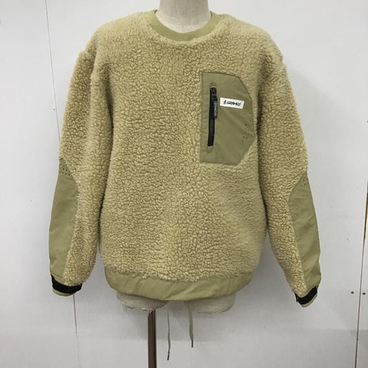 グラミチ GRAMICCI トレーナー 長袖 183-1222 GRAMICCI×FREAK’SSTORE フリースプルオーバー スウェット M ロゴ、文字 ベージュ / ベージュ /  メンズ USED 古着 中古 10096960