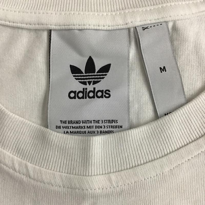 アディダス adidas Tシャツ 半袖 DU8536Tシャツ 半袖カットソー スポーツウェア クルーネックカットソー M ロゴ、文字 白 / ホワイト /  メンズ USED 古着 中古 10096974