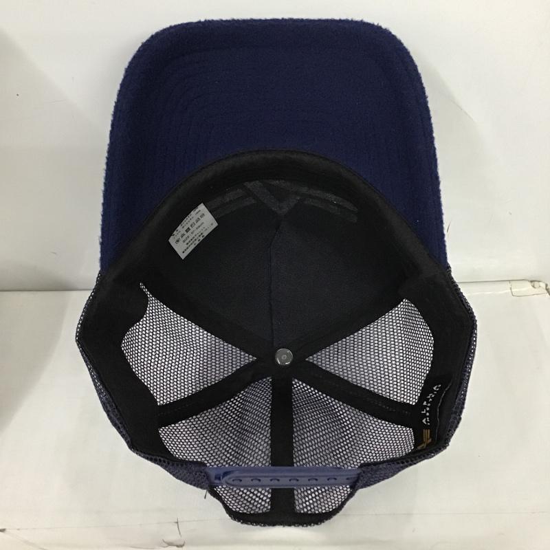 アルファ ALPHA 帽子 キャップ メッシュキャップ ワンポイント 紺 / ネイビー /  メンズ USED 古着 中古 10097017