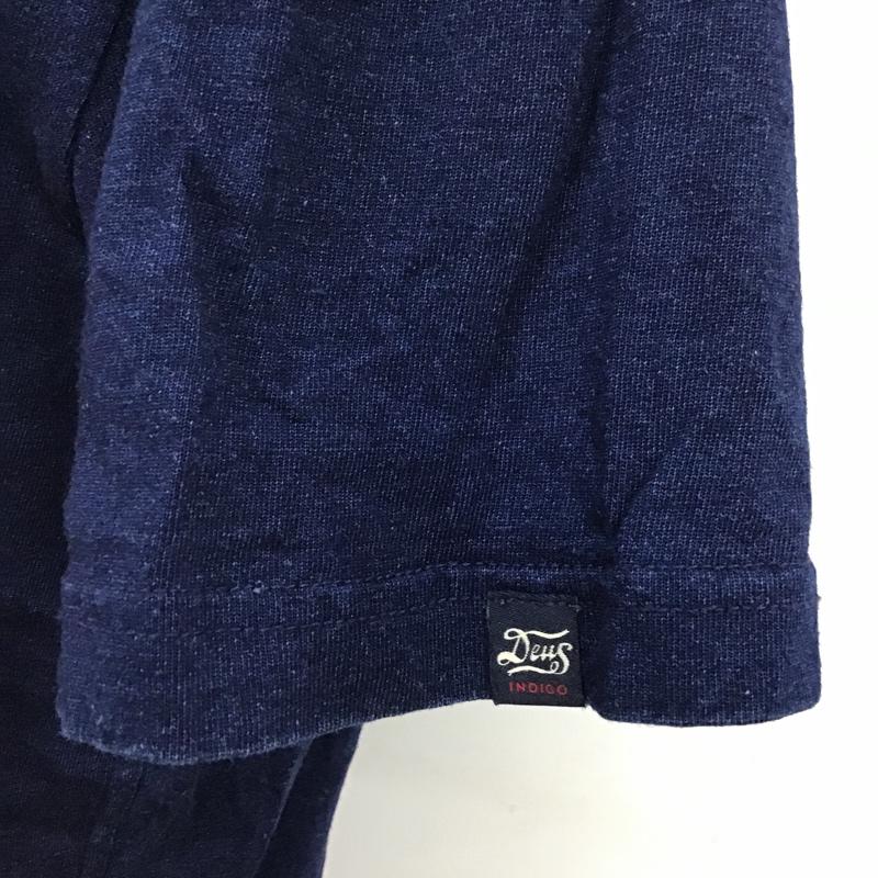 デウスエクスマキナ DEUS EX MACHINA Tシャツ 半袖 DMS61114A indigo classic tee S ロゴ、文字 インディゴ / インディゴ /  メンズ USED 古着 中古 10097056