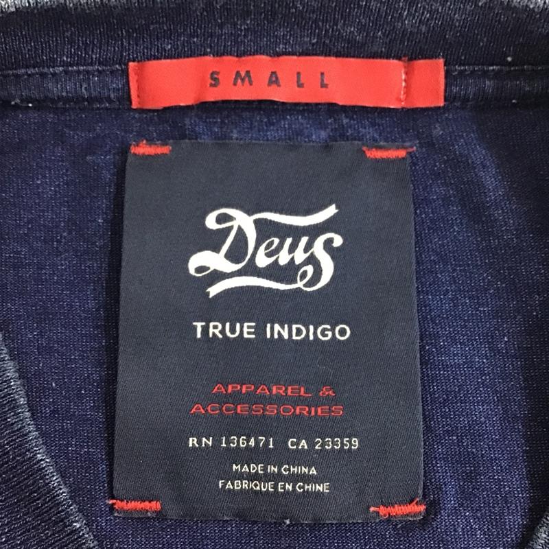 デウスエクスマキナ DEUS EX MACHINA Tシャツ 半袖 DMS61114A indigo classic tee S ロゴ、文字 インディゴ / インディゴ /  メンズ USED 古着 中古 10097056