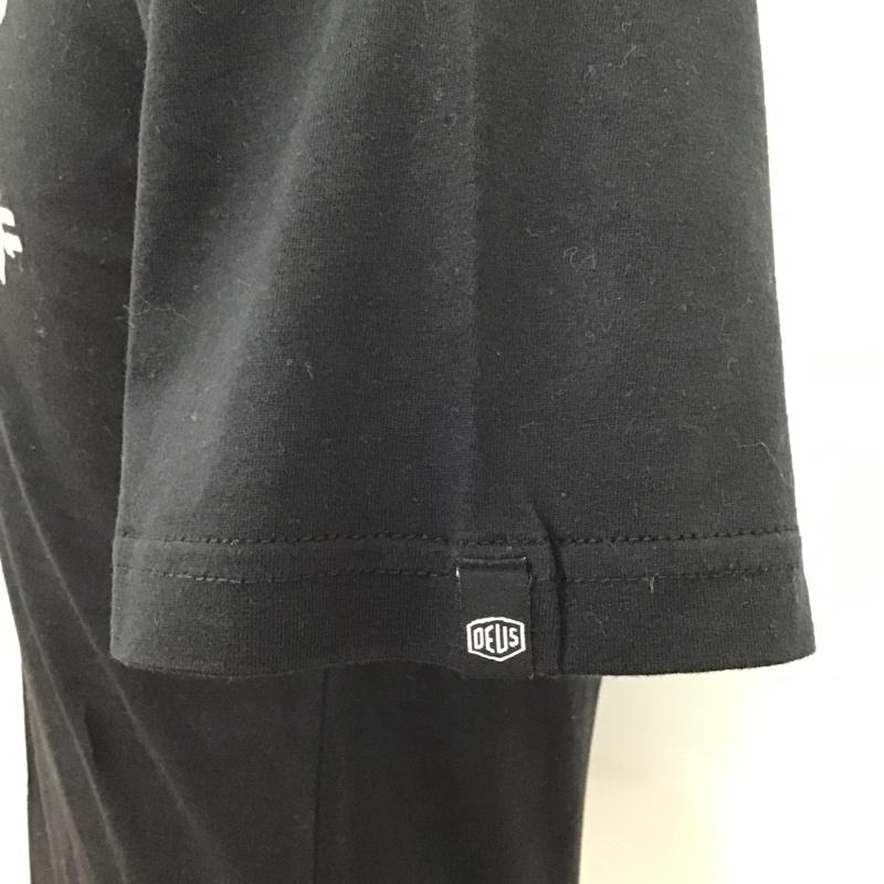 デウスエクスマキナ DEUS EX MACHINA Tシャツ 半袖 DMA51178F THRU THE HEART TEE XS ロゴ、文字 黒 / ブラック /  メンズ USED 古着 中古 10097059